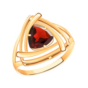 Кольцо гранат-ситалл 585 пробы