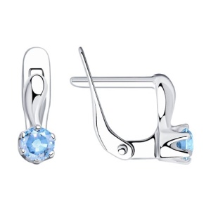 Серьги с фианитами 925 пробы