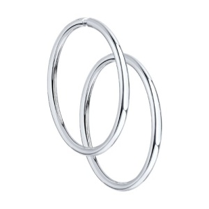 Серьги-конго серебряные 925 пробы