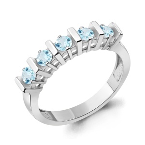 Кольцо серебро 925, топазы
